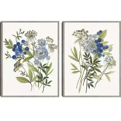 Kirklands Home Canvas Art|Botana 2-pc. Framed Canvas Art Print Set White