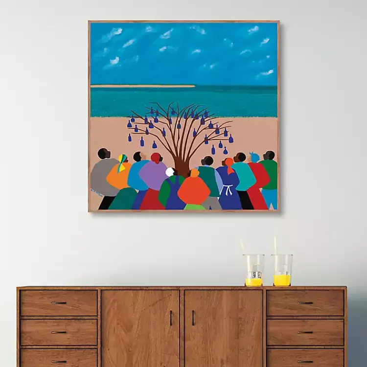 Kirklands Home Framed Art|Bottle Tree Gullah Islands Framed Canvas Art Print