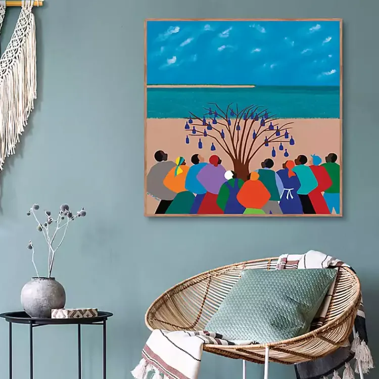 Kirklands Home Framed Art|Bottle Tree Gullah Islands Framed Canvas Art Print