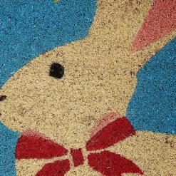 Clearance Bow Tie Bunny Floral Doormat Easter Decorations