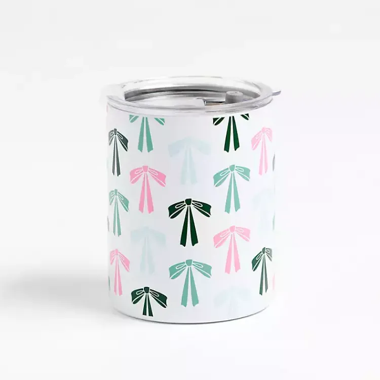 Kirklands Home Glassware & Drinkware|Bows 12 oz. Stainless Steel Tumbler