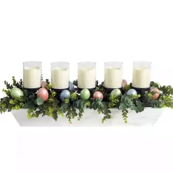 Hot Boxwood and Easter Eggs LED Candle Centerpiece Easter Decorations