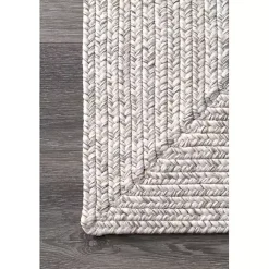 Kirklands Home Area Rugs|Braided Leah Indoor/Outdoor Area Rug, 5x8 Gray