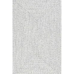 Kirklands Home Outdoor Rugs|Braided Leah Indoor/Outdoor Area Rug, 3x5 Ivory