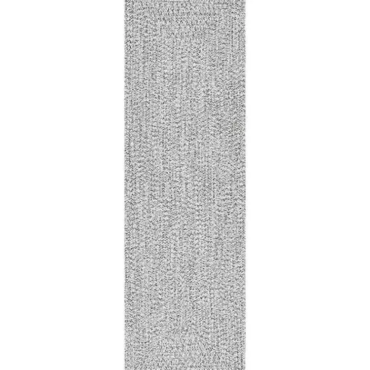 Kirklands Home Area Rugs|Braided Lefebvre Runner Gray