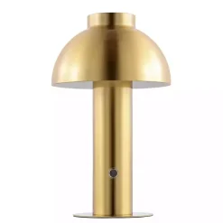 Kirklands Home Table Lamps|Brass Dome LED Cordless Table Lamp, 12 in. Gold
