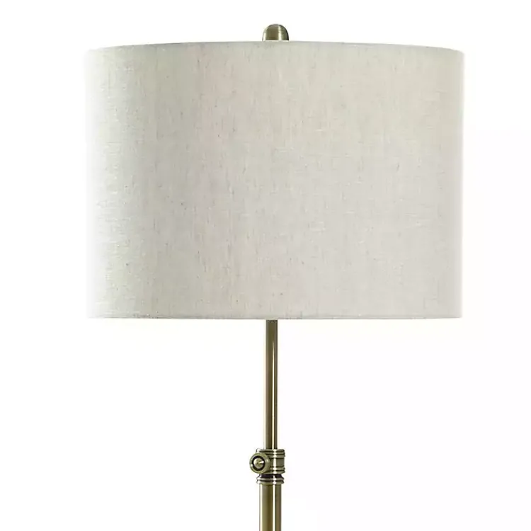 Kirklands Home Floor Lamps|Brass Lily Floor Lamp with Marble Base Gray