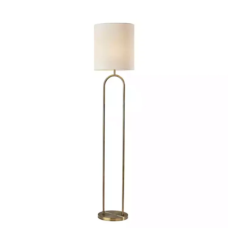 Kirklands Home Floor Lamps|Brass Metal Arch Floor Lamp Gold