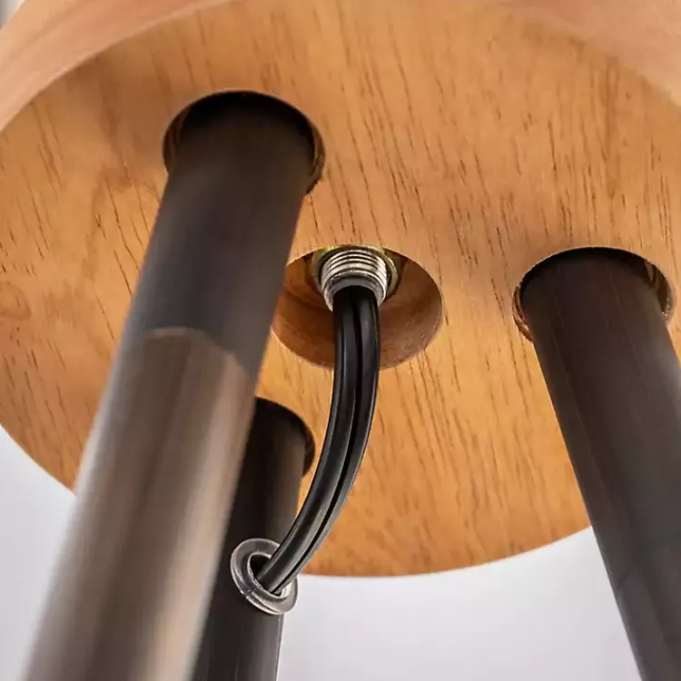 Kirklands Home Floor Lamps|Brass Metal Tripod Floor Lamp White