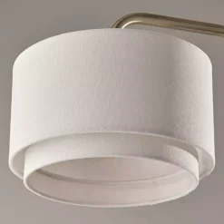 Kirklands Home Table Lamps|Brass Two-Tiered Shade Table Lamp Gold