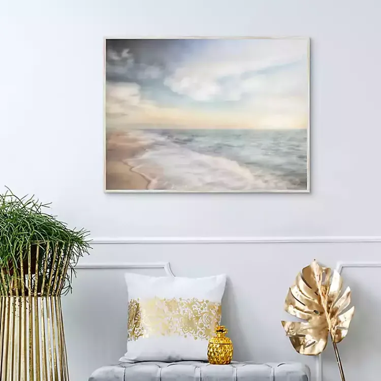 Kirklands Home Framed Art|Breathe Out Beach Framed Canvas Art Print