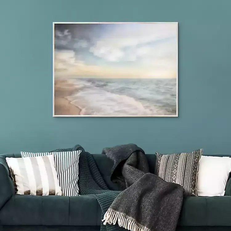 Kirklands Home Framed Art|Breathe Out Beach Framed Canvas Art Print