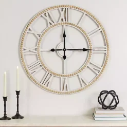 Kirklands Home Clocks|Brett Beaded Wood Wall Clock