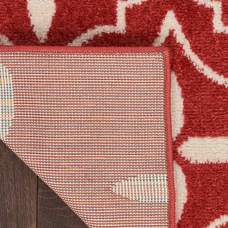 Kirklands Home Outdoor Rugs|Brick & Ivory Quatrefoil Indoor/Outdoor Rug, 5x7