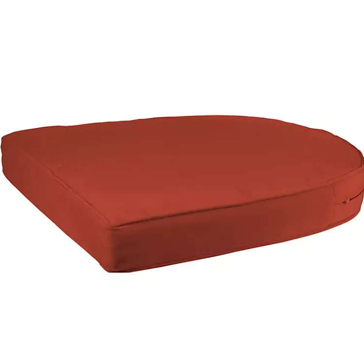 Kirklands Home Outdoor Cushions & Pillows|Brick Outdoor Wicker Seat Cushion Red