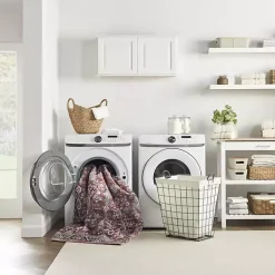 Kirklands Home Area Rugs|Brick Vintage Floral Washable Area Rug, 5x7 Red