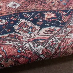 Kirklands Home Area Rugs|Brick Vintage Medallion Washable Area Rug, 5x7 Red