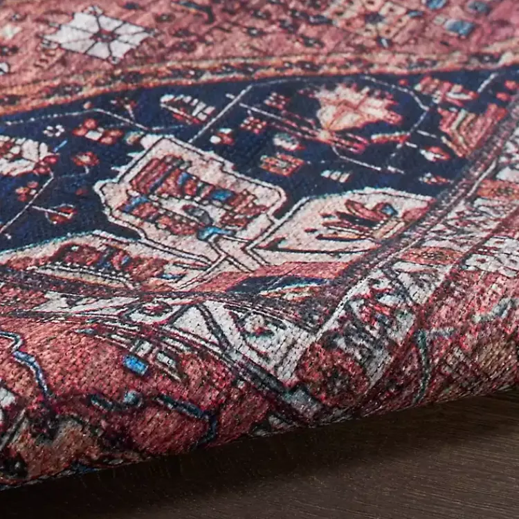 Kirklands Home Area Rugs|Brick Vintage Medallion Washable Area Rug, 5x7 Red