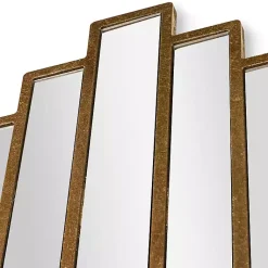Kirklands Home Decorative Mirrors|Briggs Gold Metal Panels Wall Mirror
