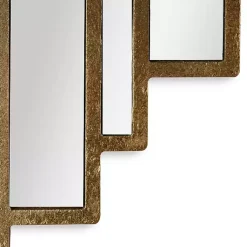Kirklands Home Decorative Mirrors|Briggs Gold Metal Panels Wall Mirror