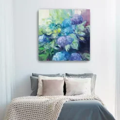 Kirklands Home Canvas Art|Bright Blooming Hydrangea Canvas Wall Art