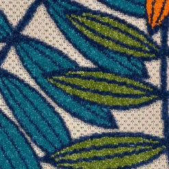 Kirklands Home Outdoor Rugs|Bright Branches Round Outdoor Area Rug, 5x5