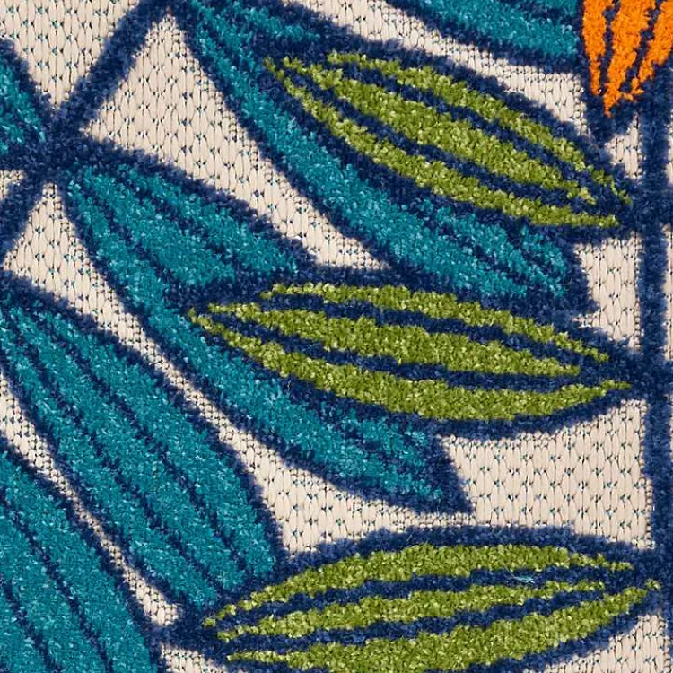 Kirklands Home Outdoor Rugs|Bright Branches Round Outdoor Area Rug, 7x7