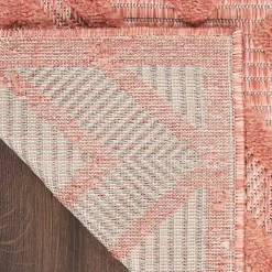 Kirklands Home Outdoor Rugs|Bright Coral Diamond Outdoor Area Rug, 6x9 Orange