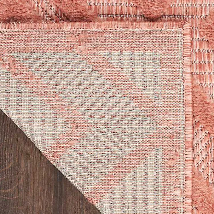 Kirklands Home Outdoor Rugs|Bright Coral Diamond Outdoor Area Rug, 6x9 Orange