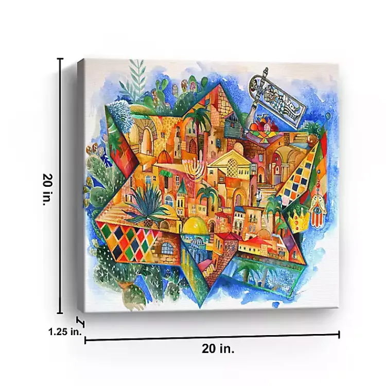 Bright Purim Canvas Art Print Hanukkah Decorations