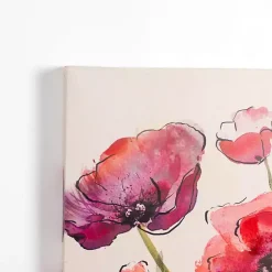 Kirklands Home Canvas Art|Bright Red Poppies Canvas Art Print