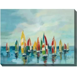 Kirklands Home Outdoor Wall Decor|Bright Sails Outdoor Canvas Art Print