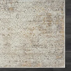 Kirklands Home Area Rugs|Brisbane Beige Faded Damask Area Rug, 5x8