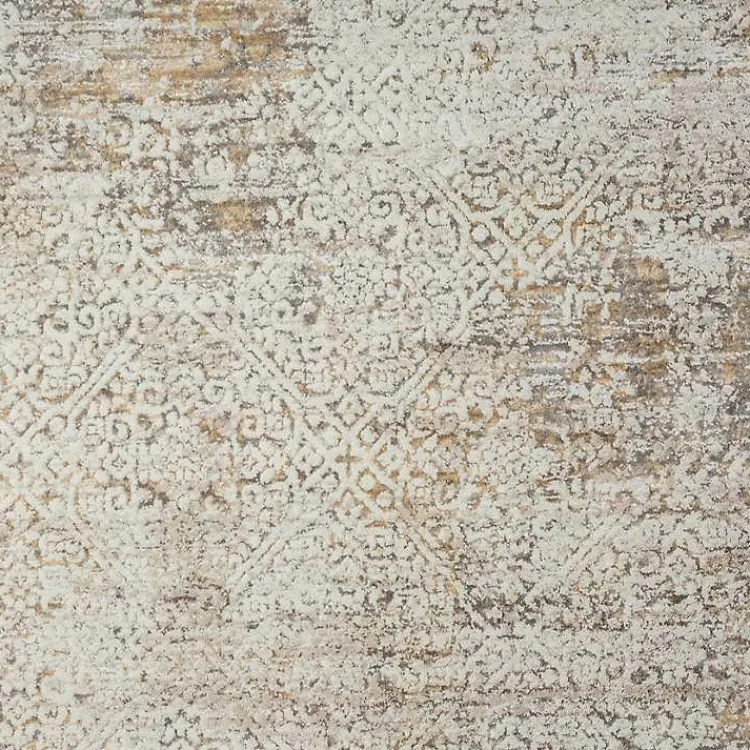 Kirklands Home Area Rugs|Brisbane Beige Faded Damask Area Rug, 5x8