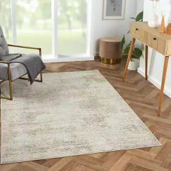 Kirklands Home Area Rugs|Brisbane Beige Faded Damask Area Rug, 8x10