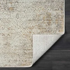 Kirklands Home Area Rugs|Brisbane Beige Faded Damask Area Rug, 8x10