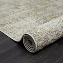 Kirklands Home Area Rugs|Brisbane Beige Faded Damask Area Rug, 8x10