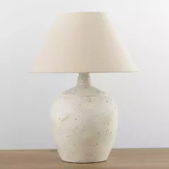 Kirklands Home Table Lamps|Bronson Cream Painted Table Lamp Tan