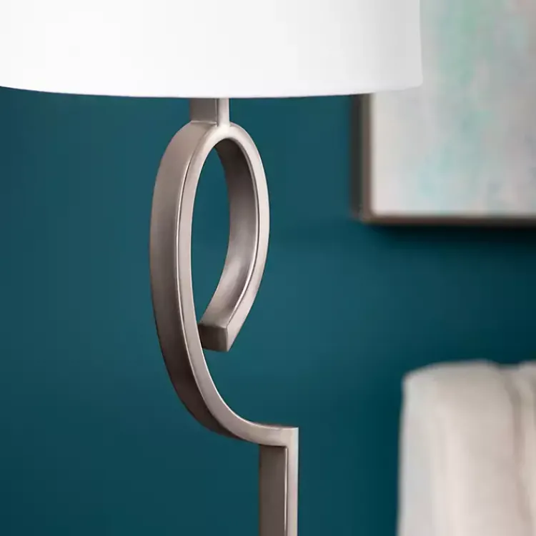 Kirklands Home Table Lamps|Bronze Abstract Curve Table Lamp White