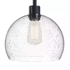 Kirklands Home Floor Lamps|Bronze and Seeded Glass Shade Floor Lamp Clear