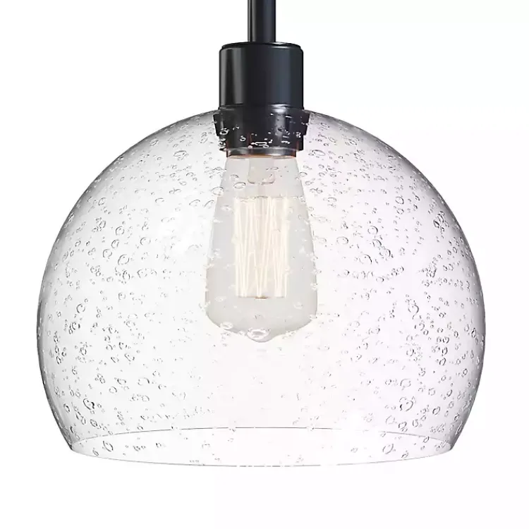 Kirklands Home Floor Lamps|Bronze and Seeded Glass Shade Floor Lamp Clear