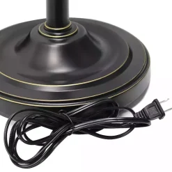 Kirklands Home Floor Lamps|Bronze and White 3-Scallop Glass Floor Lamp Brown