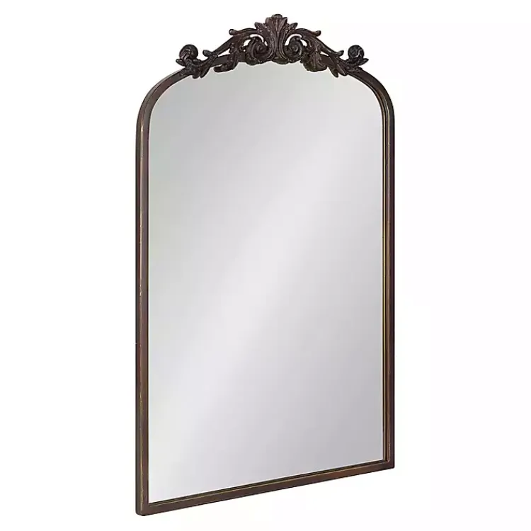 Kirklands Home Decorative Mirrors|Bronze Arendahl Arched Mirror, 19x31 in. Brown