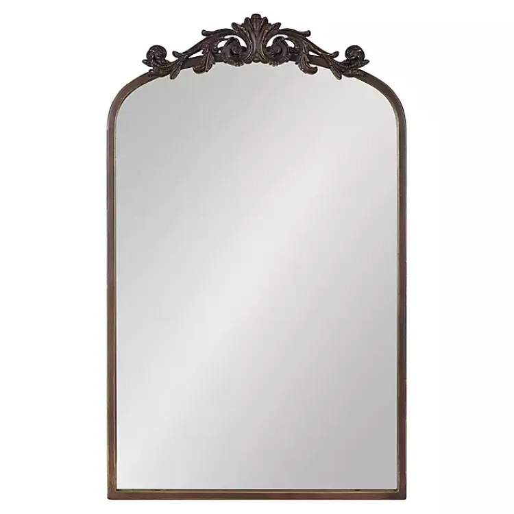 Kirklands Home Decorative Mirrors|Bronze Arendahl Arched Mirror, 19x31 in. Brown