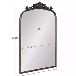 Kirklands Home Decorative Mirrors|Bronze Arendahl Arched Mirror, 19x31 in. Brown