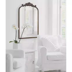 Kirklands Home Decorative Mirrors|Bronze Arendahl Arched Mirror, 19x31 in. Brown