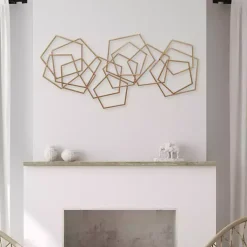 Kirklands Home Wall Plaques|Bronze Astraga Pentagon Plaque Brown