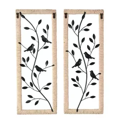 Kirklands Home Wall Plaques|Bronze Bird and Branch Wall Plaques, Set of 2