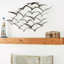 Kirklands Home Wall Plaques|Bronze Birds Metal Wall Plaque Brown