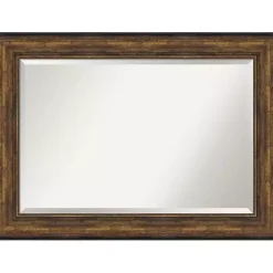 Kirklands Home Decorative Mirrors|Bronze Frame Beveled Mirror, 43.5x31.5 in.